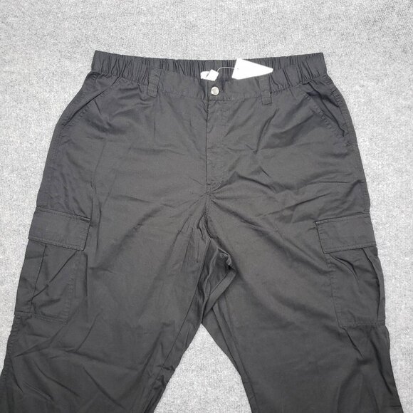 Rue21 Cargo Pants Womens Plus 2X Black High Rise Pockets Elastic Waist New - Picture 3 of 12